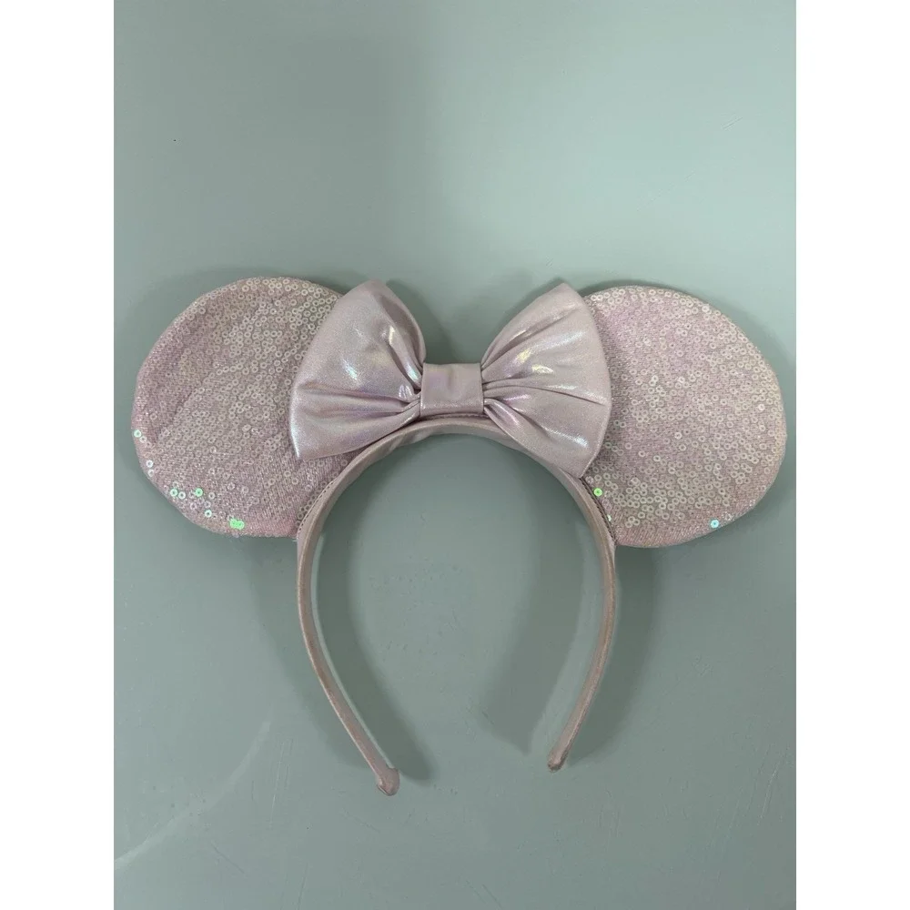 Disney‎ Minnie Ears Lot 5 Headbands Rainbow Rose Gold Sequin Bundle